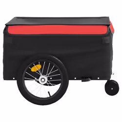 vidaXL Bike Trailer Bicycle Cargo Trailer Bike Cart Black and Red 45 kg Iron - Additional view 5