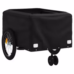 vidaXL Bike Cargo Trailer Bike Carriage Bicycle Wagon Trailer with Flag Iron - red, 137 x 68 x 59 cm - Additional view 4
