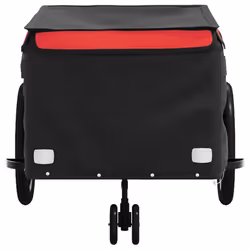 vidaXL Bike Cargo Trailer Bike Carriage Bicycle Wagon Trailer with Flag Iron - red, 137 x 68 x 59 cm - Additional view 5