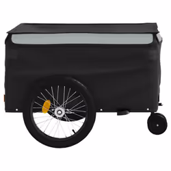 vidaXL Bike Cargo Trailer Bike Carriage Bicycle Wagon Trailer with Flag Iron - grey, 137 x 68 x 59 cm - Additional view 6