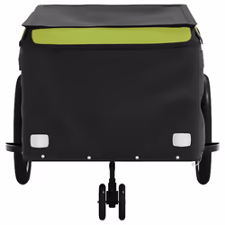 vidaXL Bike Cargo Trailer Bike Carriage Bicycle Wagon Trailer with Flag Iron - green, 137 x 68 x 59 cm - Additional view 5