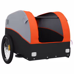 vidaXL Bike Cargo Trailer Bike Cart Bicycle Cargo Trailer Bike Wagon Iron - orange, 123 x 52 x 53 cm - Additional view 4