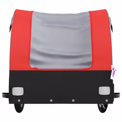 vidaXL Bike Trailer Bicycle Cargo Trailer Bike Cart Black and Red 45 kg Iron - red, 123 x 52 x 53 cm - Additional view 5