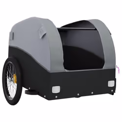 vidaXL Bike Cargo Trailer Bike Cart Bicycle Cargo Trailer Bike Wagon Iron - grey, 123 x 52 x 53 cm - Additional view 4