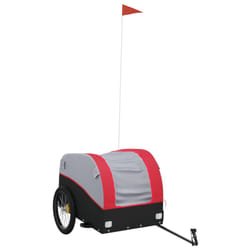 vidaXL Bike Cargo Trailer Bike Cart Bicycle Cargo Trailer Bike Wagon Iron - red, 126 x 63 x 63 cm
