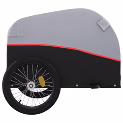 vidaXL Bike Cargo Trailer Bike Cart Bicycle Cargo Trailer Bike Wagon Iron - red, 126 x 63 x 63 cm - Additional view 6