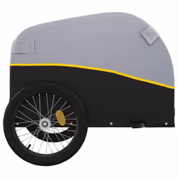 vidaXL Bike Cargo Trailer Bike Cart Bicycle Cargo Trailer Bike Wagon Iron - yellow, 126 x 63 x 63 cm - Additional view 6