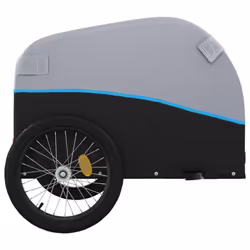 vidaXL Bike Cargo Trailer Bike Cart Bicycle Cargo Trailer Bike Wagon Iron - blue, 126 x 63 x 63 cm - Additional view 6