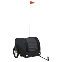 vidaXL Bike Cargo Trailer Bike Cart Bicycle Cargo Trailer Bike Wagon Iron - black, 126 x 63 x 63 cm