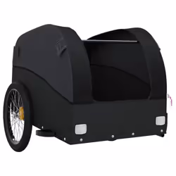 vidaXL Bike Cargo Trailer Bike Cart Bicycle Cargo Trailer Bike Wagon Iron - black, 126 x 63 x 63 cm - Additional view 4