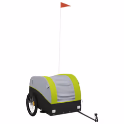 vidaXL Bike Cargo Trailer Bike Cart Bicycle Cargo Trailer Bike Wagon Iron - green, 126 x 63 x 63 cm