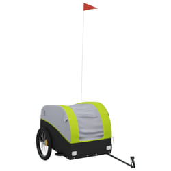 vidaXL Bike Cargo Trailer Bike Cart Bicycle Cargo Trailer Bike Wagon Iron - green, 126 x 63 x 63 cm