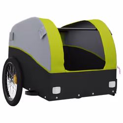 vidaXL Bike Cargo Trailer Bike Cart Bicycle Cargo Trailer Bike Wagon Iron - green, 126 x 63 x 63 cm - Additional view 4