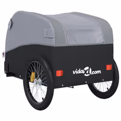 vidaXL Bike Cargo Trailer Bike Cart Bicycle Cargo Trailer Bike Wagon Iron - grey, 133 x 68 x 68 cm - Additional view 7