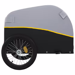 vidaXL Bike Cargo Trailer Bike Cart Bicycle Cargo Trailer Bike Wagon Iron - yellow, 133 x 68 x 68 cm - Additional view 6