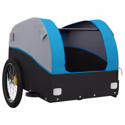 vidaXL Bike Cargo Trailer Bike Cart Bicycle Cargo Trailer Bike Wagon Iron - blue, 133 x 68 x 68 cm - Additional view 4