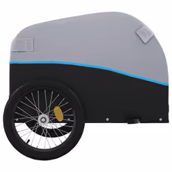 vidaXL Bike Cargo Trailer Bike Cart Bicycle Cargo Trailer Bike Wagon Iron - blue, 133 x 68 x 68 cm - Additional view 6