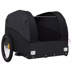vidaXL Bike Cargo Trailer Bike Cart Bicycle Cargo Trailer Bike Wagon Iron - black, 133 x 68 x 68 cm - Additional view 4