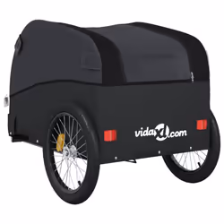 vidaXL Bike Cargo Trailer Bike Cart Bicycle Cargo Trailer Bike Wagon Iron - black, 133 x 68 x 68 cm - Additional view 7