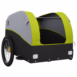 vidaXL Bike Cargo Trailer Bike Cart Bicycle Cargo Trailer Bike Wagon Iron - green, 133 x 68 x 68 cm - Additional view 4