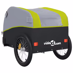 vidaXL Bike Cargo Trailer Bike Cart Bicycle Cargo Trailer Bike Wagon Iron - green, 133 x 68 x 68 cm - Additional view 7