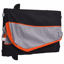 vidaXL Bike Trailer Bicycle Cargo Trailer Bike Cart Black and Red 45 kg Iron - orange, 52 x 123 x 53 cm - Additional view 8