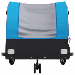 vidaXL Bike Trailer Bicycle Cargo Trailer Bike Cart Black and Red 45 kg Iron - blue, 52 x 123 x 53 cm - Additional view 5