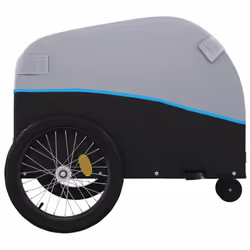 vidaXL Bike Trailer Bicycle Cargo Trailer Bike Cart Black and Red 45 kg Iron - blue, 52 x 123 x 53 cm - Additional view 6
