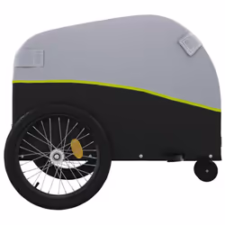 vidaXL Bike Trailer Bicycle Cargo Trailer Bike Cart Black and Green 30 kg Iron - green - Additional view 6