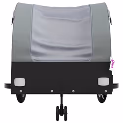 vidaXL Bike Trailer Bicycle Cargo Trailer Bike Cart Black and Red 45 kg Iron - grey, 63 x 126 x 63 cm - Additional view 5