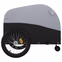 vidaXL Bike Trailer Bicycle Cargo Trailer Bike Cart Black and Red 45 kg Iron - grey, 63 x 126 x 63 cm - Additional view 6