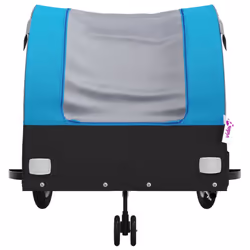 vidaXL Bike Trailer Bicycle Cargo Trailer Bike Cart Black and Red 45 kg Iron - blue, 63 x 126 x 63 cm - Additional view 5
