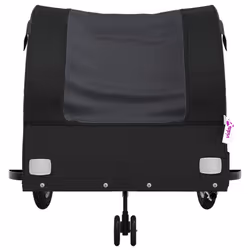 vidaXL Bike Trailer Bicycle Cargo Trailer Bike Cart Black and Red 45 kg Iron - black, 63 x 126 x 63 cm - Additional view 5