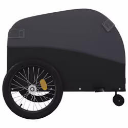 vidaXL Bike Trailer Bicycle Cargo Trailer Bike Cart Black and Red 45 kg Iron - black, 63 x 126 x 63 cm - Additional view 6