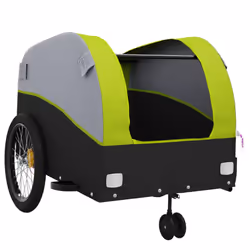 vidaXL Bike Trailer Bicycle Cargo Trailer Bike Cart Black and Red 45 kg Iron - green, 63 x 126 x 63 cm - Additional view 4