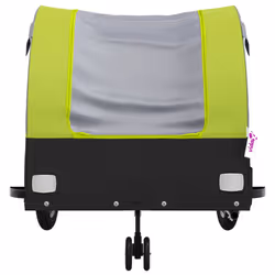 vidaXL Bike Trailer Bicycle Cargo Trailer Bike Cart Black and Red 45 kg Iron - green, 63 x 126 x 63 cm - Additional view 5