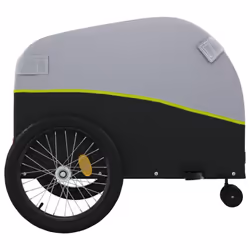 vidaXL Bike Trailer Bicycle Cargo Trailer Bike Cart Black and Red 45 kg Iron - green, 63 x 126 x 63 cm - Additional view 6