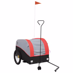 vidaXL Bike Cargo Trailer Bike Cart Bicycle Cargo Trailer Bike Wagon Iron - red, 68 x 133 x 68 cm