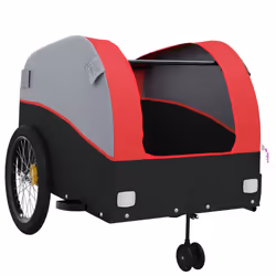vidaXL Bike Cargo Trailer Bike Cart Bicycle Cargo Trailer Bike Wagon Iron - red, 68 x 133 x 68 cm - Additional view 4