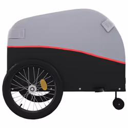 vidaXL Bike Cargo Trailer Bike Cart Bicycle Cargo Trailer Bike Wagon Iron - red, 68 x 133 x 68 cm - Additional view 6