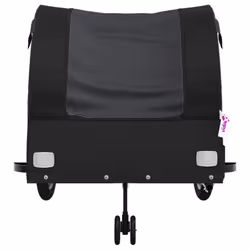 vidaXL Bike Trailer Bicycle Cargo Trailer Bike Cart Buggy Black 45 kg Iron - black - Additional view 5