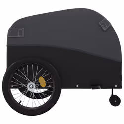 vidaXL Bike Trailer Bicycle Cargo Trailer Bike Cart Buggy Black 45 kg Iron - black - Additional view 6