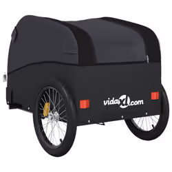 vidaXL Bike Trailer Bicycle Cargo Trailer Bike Cart Buggy Black 45 kg Iron - black - Additional view 7