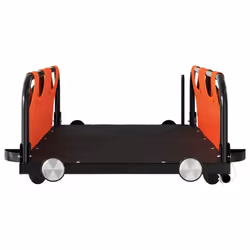 vidaXL Cargo Bike Trailer Bike Wagon Trolley Cart Red Oxford Fabric and Iron - orange, 122 x 53 x 33 cm - Additional view 4