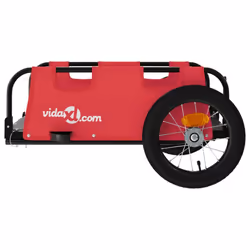 vidaXL Cargo Bike Trailer Bike Wagon Trolley Cart Red Oxford Fabric and Iron - red, 122 x 53 x 33 cm - Additional view 5