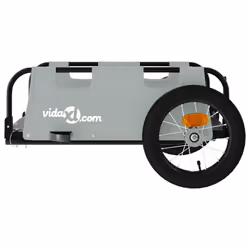 vidaXL Cargo Bike Trailer Bike Wagon Trolley Cart Red Oxford Fabric and Iron - grey, 122 x 53 x 33 cm - Additional view 5
