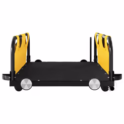 vidaXL Cargo Bike Trailer Bike Wagon Trolley Cart Red Oxford Fabric and Iron - yellow, 122 x 53 x 33 cm - Additional view 4