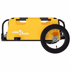 vidaXL Cargo Bike Trailer Bike Wagon Trolley Cart Red Oxford Fabric and Iron - yellow, 122 x 53 x 33 cm - Additional view 5