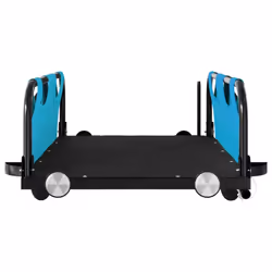 vidaXL Cargo Bike Trailer Bike Wagon Trolley Cart Red Oxford Fabric and Iron - blue, 122 x 53 x 33 cm - Additional view 4