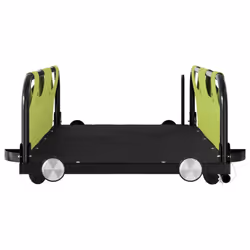 vidaXL Cargo Bike Trailer Bike Wagon Trolley Cart Red Oxford Fabric and Iron - green, 122 x 53 x 33 cm - Additional view 4